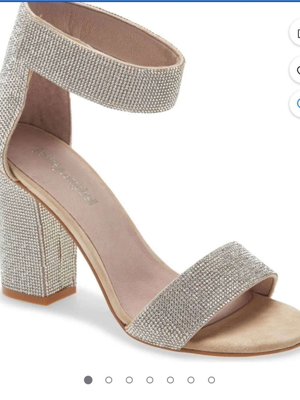 Jeffrey Campbell-Embellished Ankle-Strap Block Heel Sandal - Silver